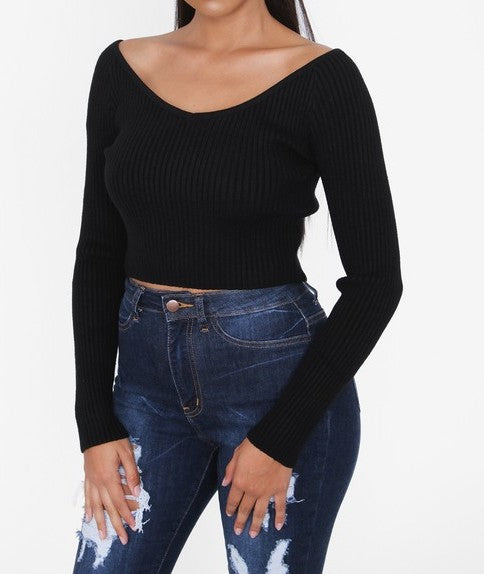 Bridgette Sweater Crop Top