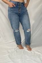 Load image into Gallery viewer, Button Up Mom Jean
